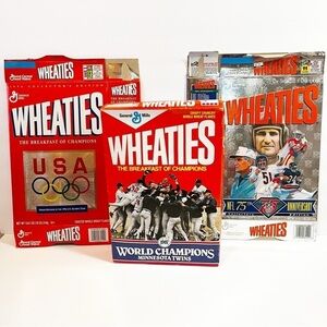 Wheaties Minnesota Twins Champions Cereal Box NFL 75th Anniversary USA Olympic